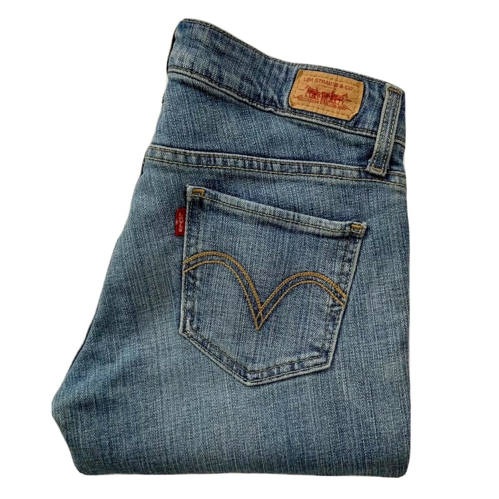 Levi's 524 Blue Jeans Too Super Low Boot Cut Denim